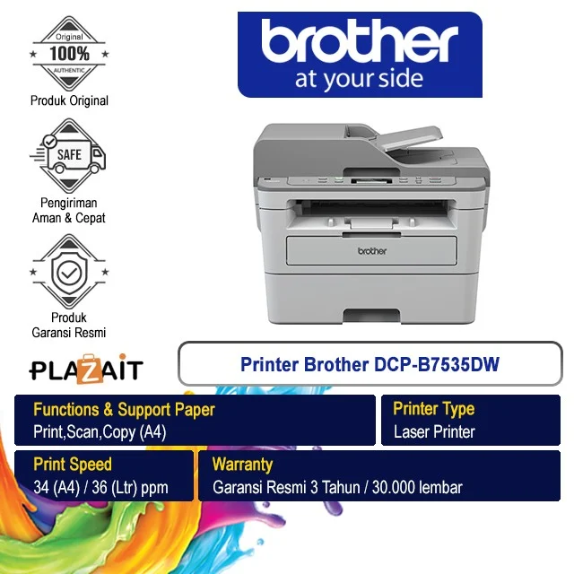 Printer Brother Mono Laser Multifunction DCP-B7535DW
