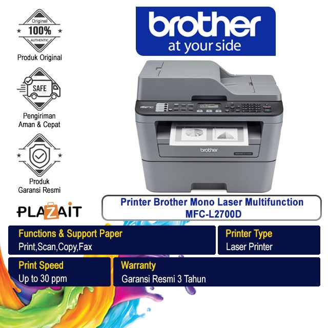 Printer Brother Mono Laser Multifunction MFC-L2700D