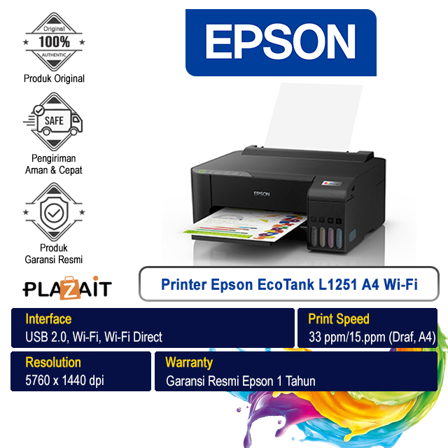 Printer Epson EcoTank L1251 Wi-Fi - Print Only