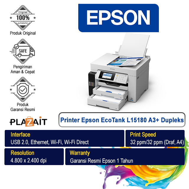 Printer Epson EcoTank L15180 A3+ Wi-Fi All-in-One Dupleks