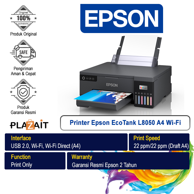 Printer Epson EcoTank L8050 A4 Wi-Fi Print Only