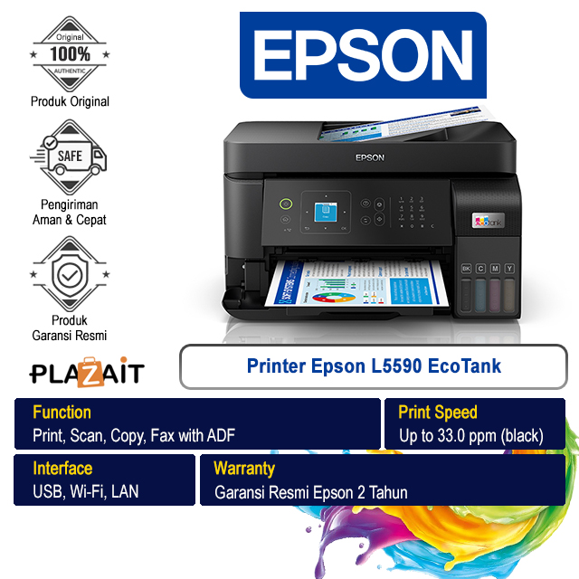 Printer Epson L5590 Multifungsi Wireless EcoTank ADF