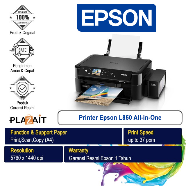 Printer Epson L850 All-in-One Ink Tank With Memory Card Slot