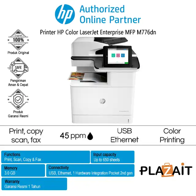 Printer HP Color LaserJet Enterprise MFP M776dn