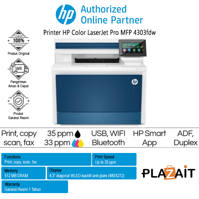 Printer HP Color LaserJet Pro MFP 4303fdw