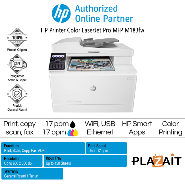 Printer HP Color LaserJet Pro MFP M183fw