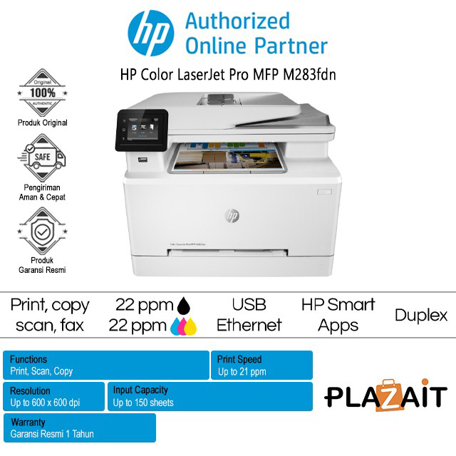 Printer HP Color LaserJet Pro MFP M283fdn