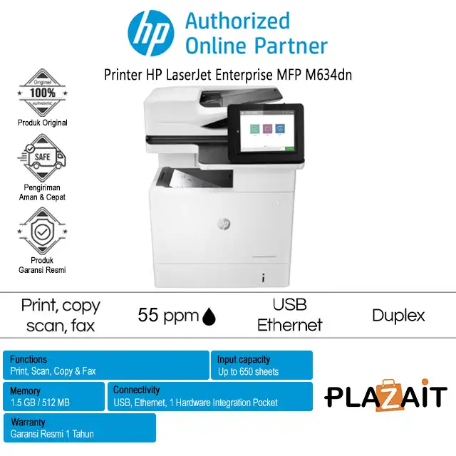 Printer HP LaserJet Enterprise MFP M634dn