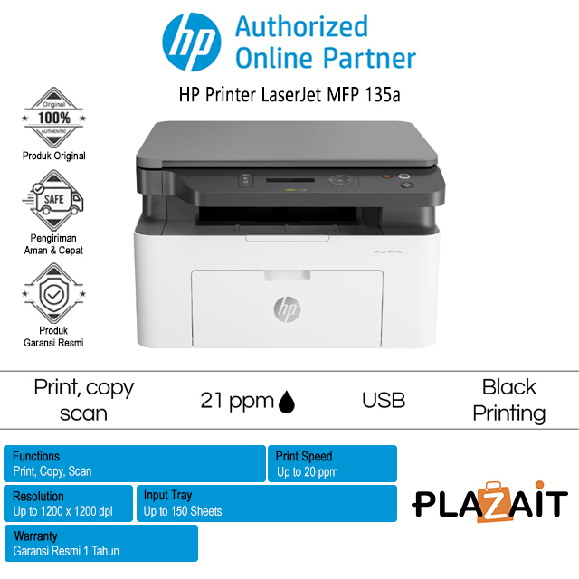 Printer HP LaserJet MFP 135A - Print, Scan & Copy