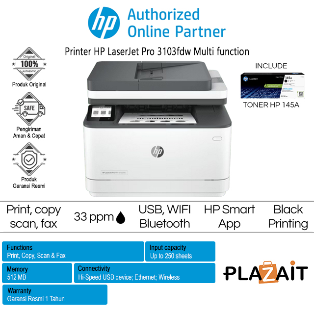 Printer HP LaserJet Pro 3103fdw Multi function