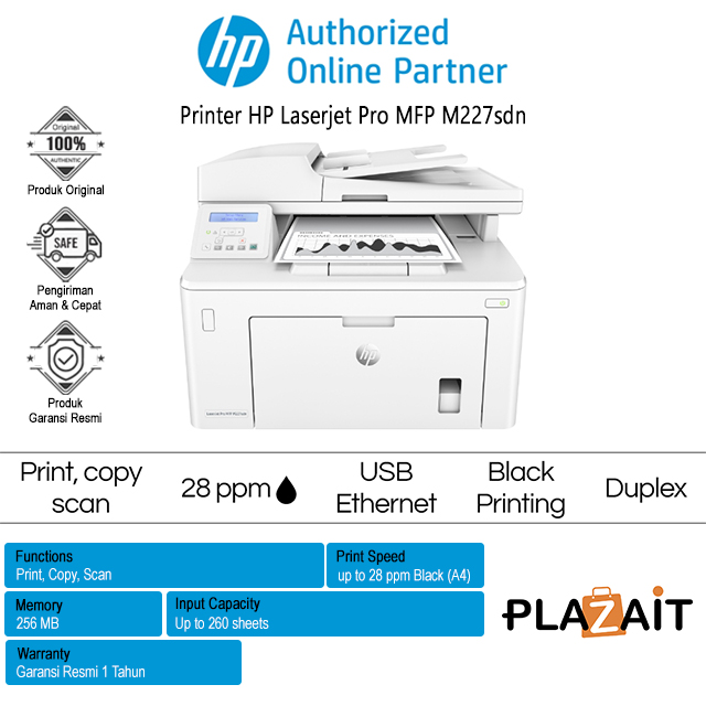 Printer HP Laserjet Pro MFP M227sdn - Print Scan & Copy