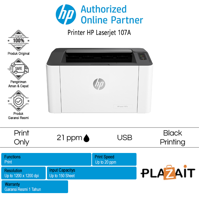 Printer HP Mono Laserjet 107A - Print Only