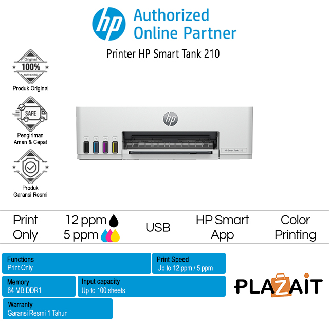 Printer HP Smart Tank 210 - Print Only Wireless