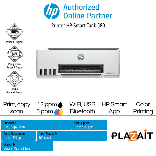 Printer HP Smart Tank 580 All-in-One Wireless