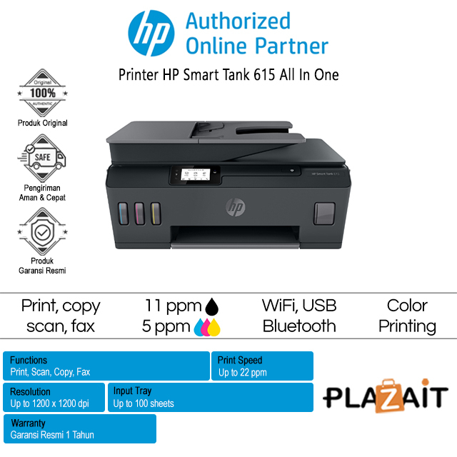 Printer HP Smart Tank 615 Wireless All-in-One