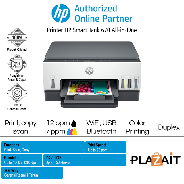 Printer HP Smart Tank 670 All-in-One