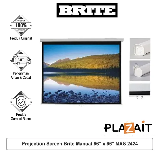 Projection Screen Brite Manual 96" x 96" MAS 2424