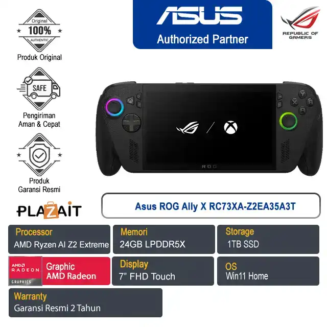 Asus ROG Ally X RC73XA-Z2EA35A3T /AMD Ryzen AI Z2 Extreme/24GB/1TB SSD/AMD Radeon Graphics/7" FHD Touch/Win 11 Home/2Y