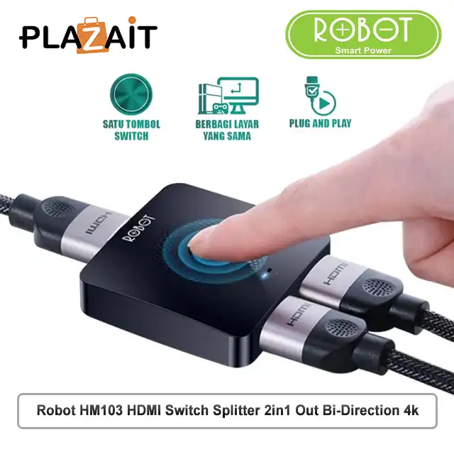 Robot HM103 HDMI Switch Splitter 2in1 Out Bi-Direction 4k