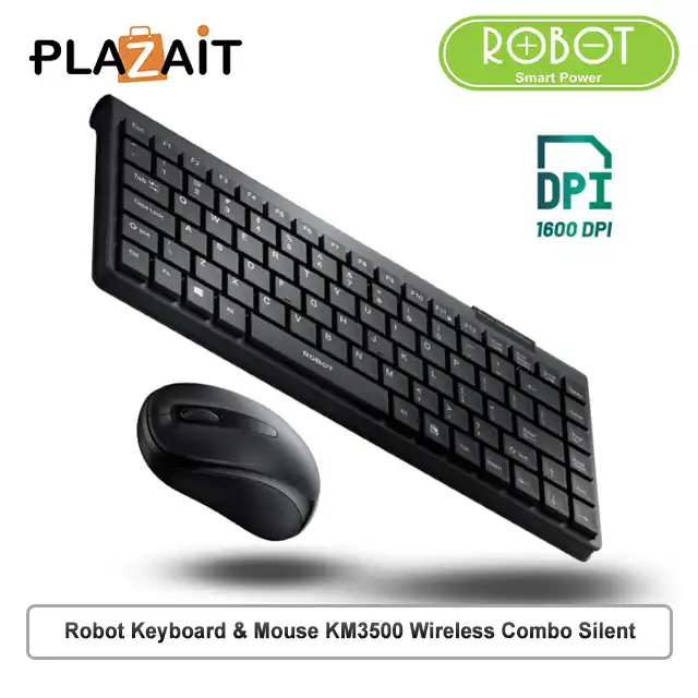 Robot Keyboard & Mouse KM3500 Wireless Combo Silent Black