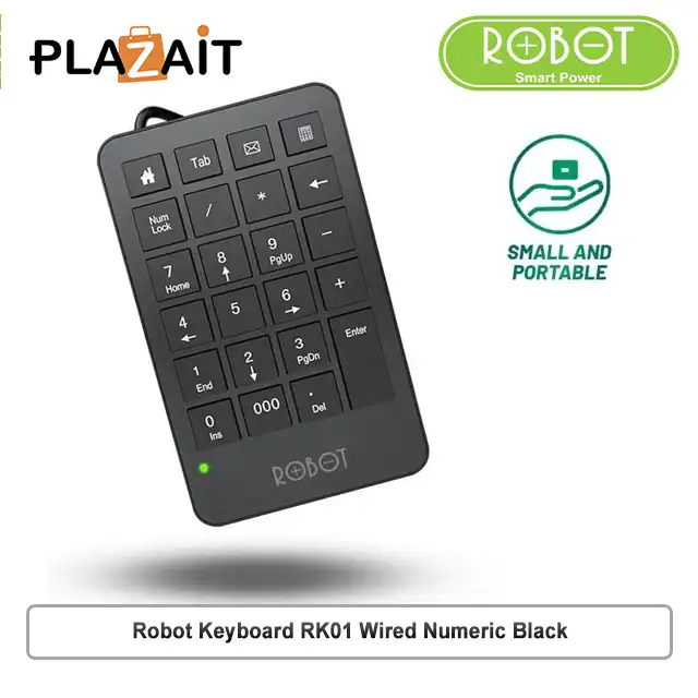 Robot Keyboard RK01 Wired Numeric Black
