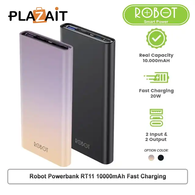 Robot Powerbank RT11 10000mAh Dual Port 20W Fast Charging