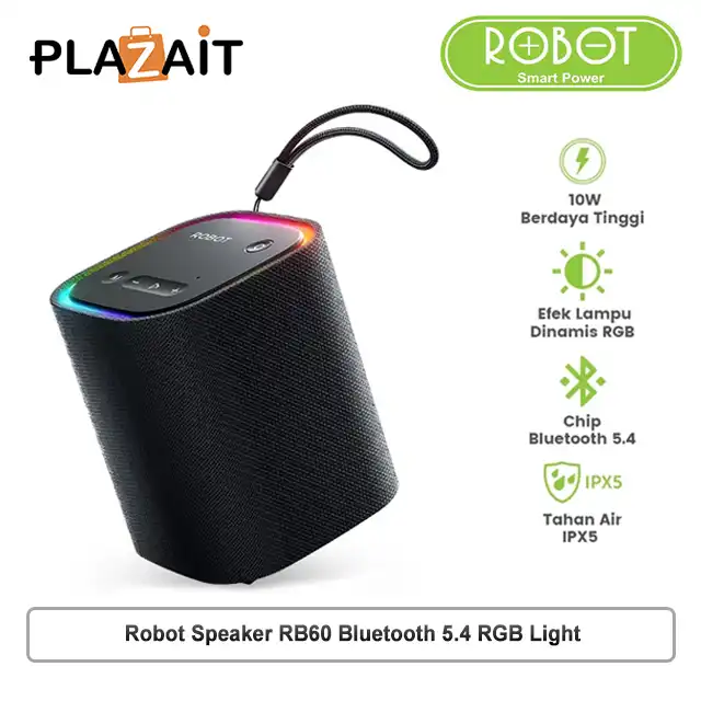 Robot Speaker RB60 Bluetooth 5.4 RGB Light IPX5 Waterproof