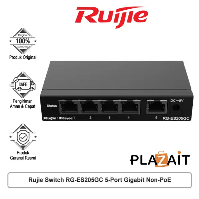 Rujie Switch RG-ES205GC Cloud Manage 5-Port Gigabit Non-PoE