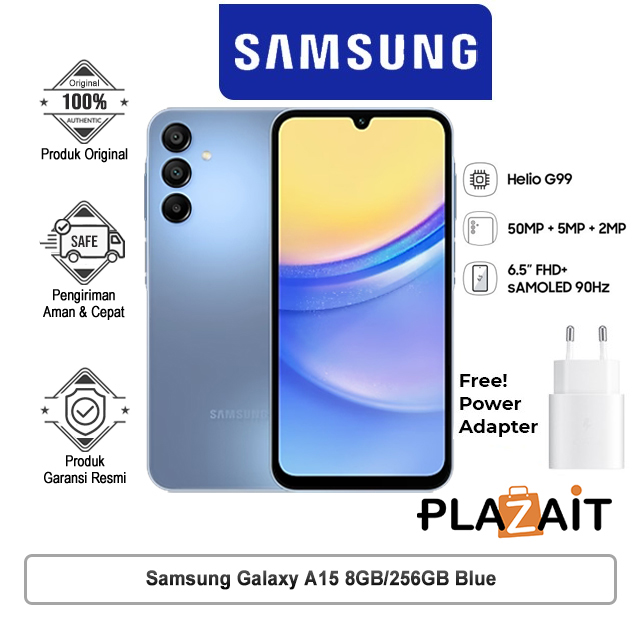 Samsung Galaxy A15 LTE 8GB/256GB Blue / Garansi Resmi