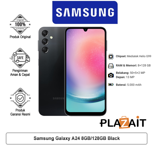 Samsung Galaxy A24 8GB/128GB Black / Garansi Resmi