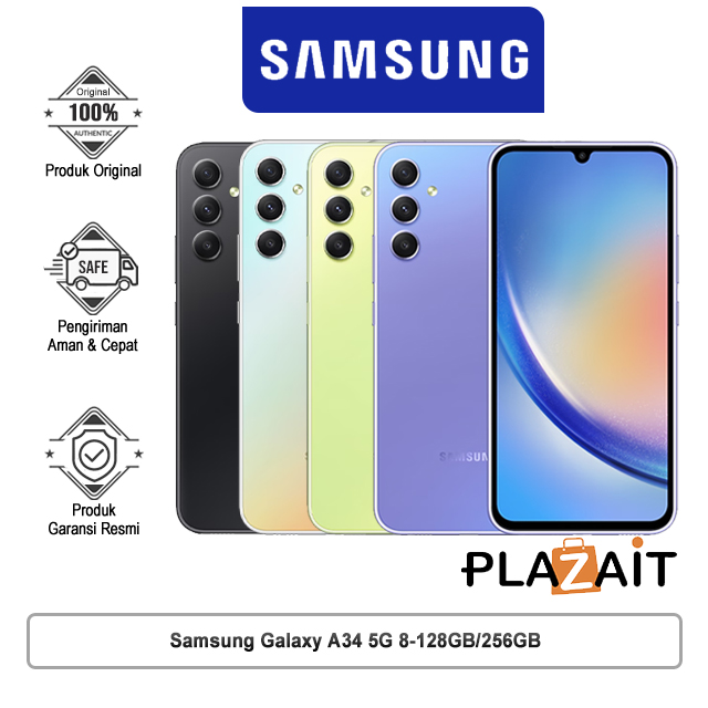 Samsung Galaxy A34 5G 8GB-128GB/256GB Garansi Resmi