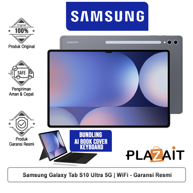 Samsung Galaxy Tab S10 Ultra 5G | WiFi 12/256GB + Al Book Cover Keyboard – Garansi Resmi