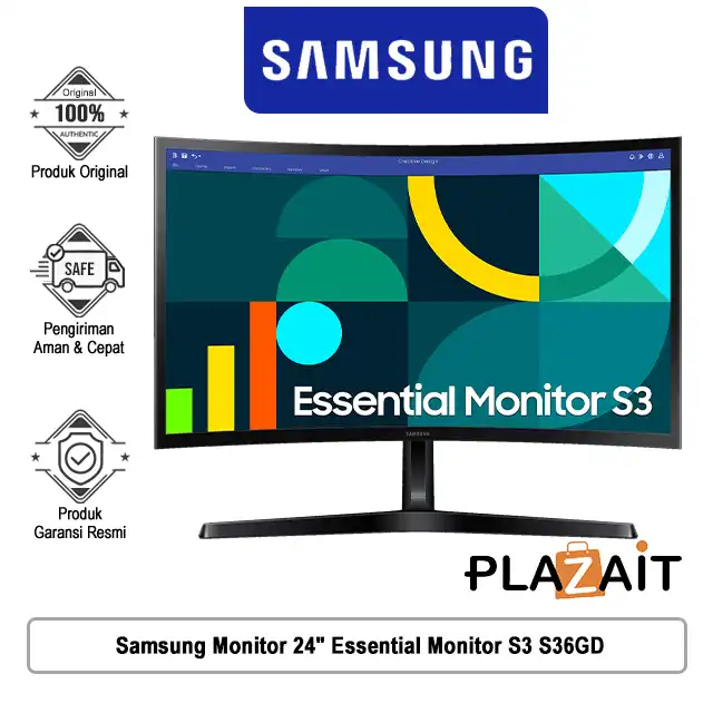 Samsung Monitor 24" Essential Monitor S3 S36GD FHD 100Hz LED