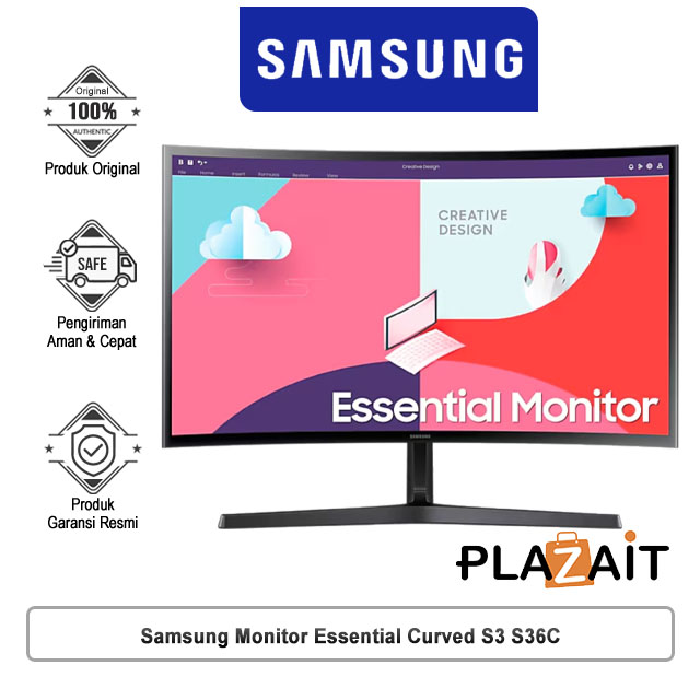 Samsung Monitor Essential Curved S3 S36C VA 75Hz S24C366