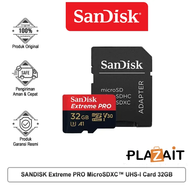 SANDISK Extreme PRO MicroSDXC™ UHS-I Card 32GB [SDSQXCG-032G-GN6MA]