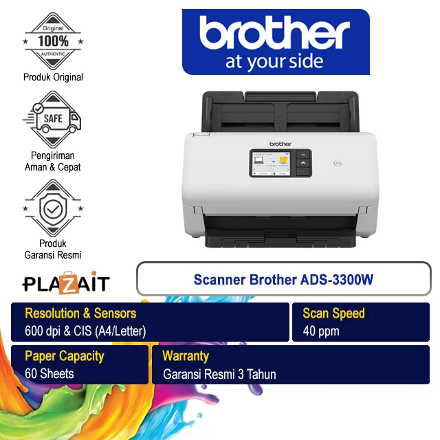 Brother Scanner ADS-3300W Desktop Document