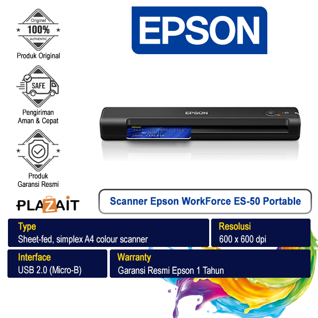 Scanner Epson WorkForce ES-50 Portable Sheetfed Document