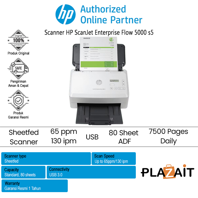 Scanner HP ScanJet Enterprise Flow 5000 s5
