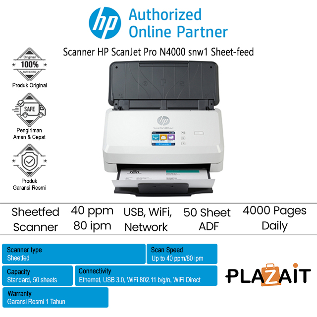 Scanner HP ScanJet Pro N4000 snw1 Sheet Feed