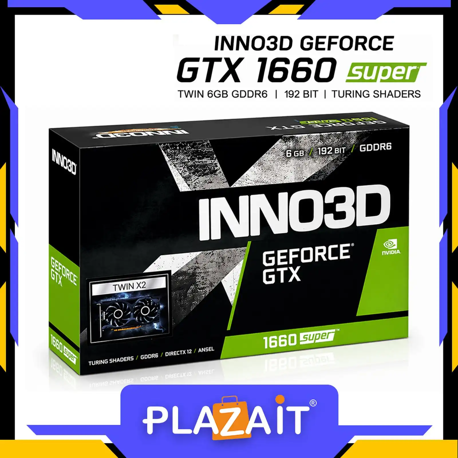 VGA INNO3D GTX 1660s SUPER TWIN 6GB 192 BIT GDDR6 Nvidia Geforce LIKE NEW