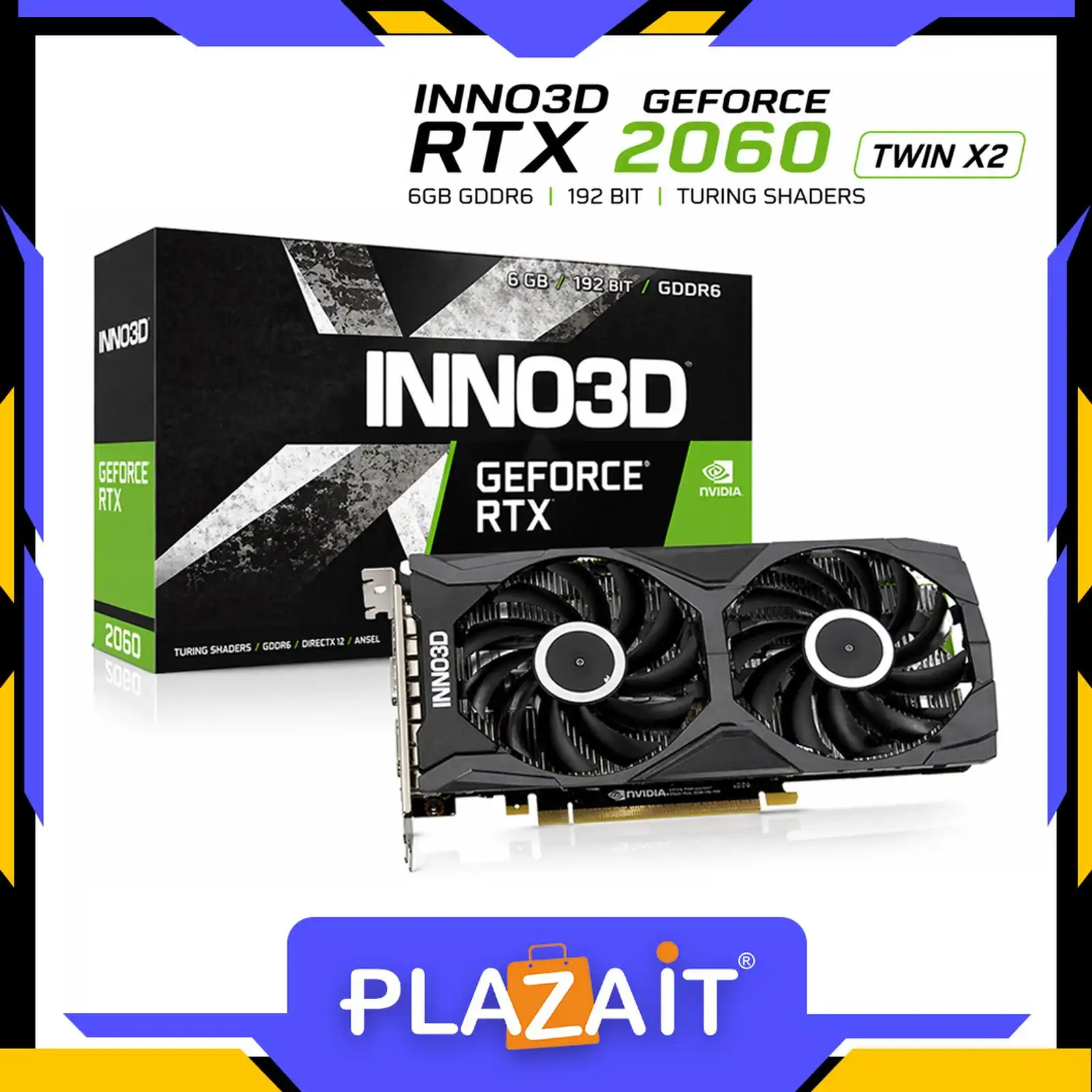 VGA INNO3D RTX 2060 TWIN X2 192 BIT 6GB GDDR6 Nvidia Geforce LIKE NEW