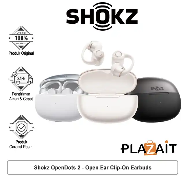 Shokz OpenDots 2 - Open Ear Clip-On Earbuds