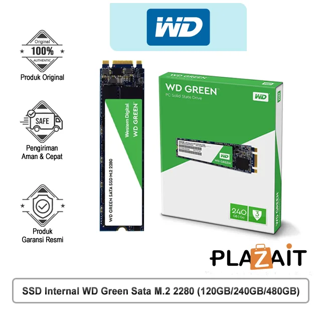SSD Internal WD Green M.2 2280 (120GB/240GB/480GB)