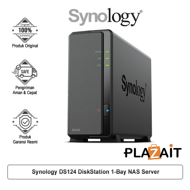 Synology DS124 DiskStation 1-Bay NAS Server Cloud DS 124
