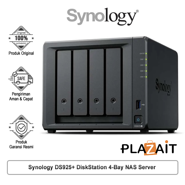 Synology DS925+ DiskStation 4-Bay NAS Server Storage Cloud DS 925+