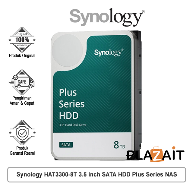 Synology HAT3300-8T 3.5 Inch SATA Harddisk Plus Series NAS - 8TB