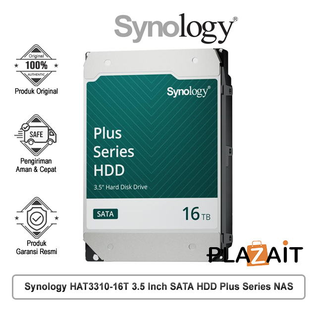 Synology HAT3310-12T 3.5 Inch SATA Harddisk Plus Series NAS - 16TB