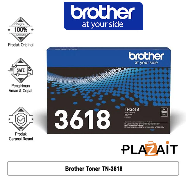 Brother Toner TN-3618 Black (18.000 pages)