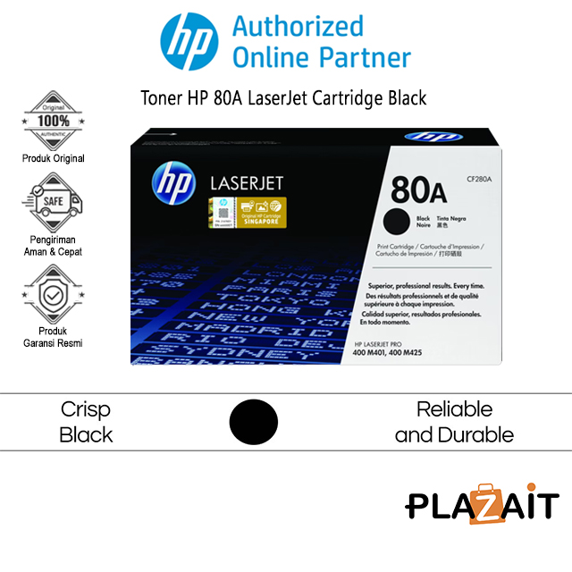 Toner HP 80A Original LaserJet Cartridge Black