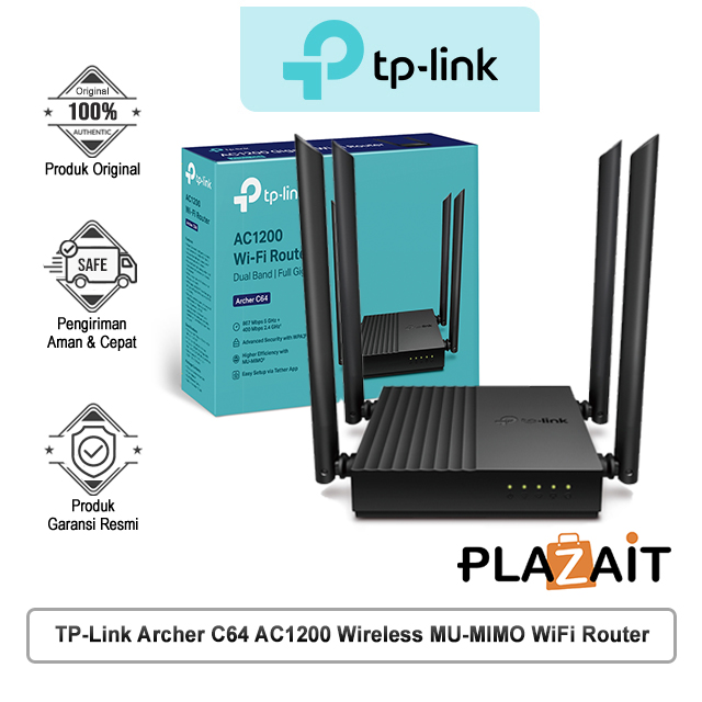 TP-Link Archer C64 AC1200 Wireless MU-MIMO WiFi Router